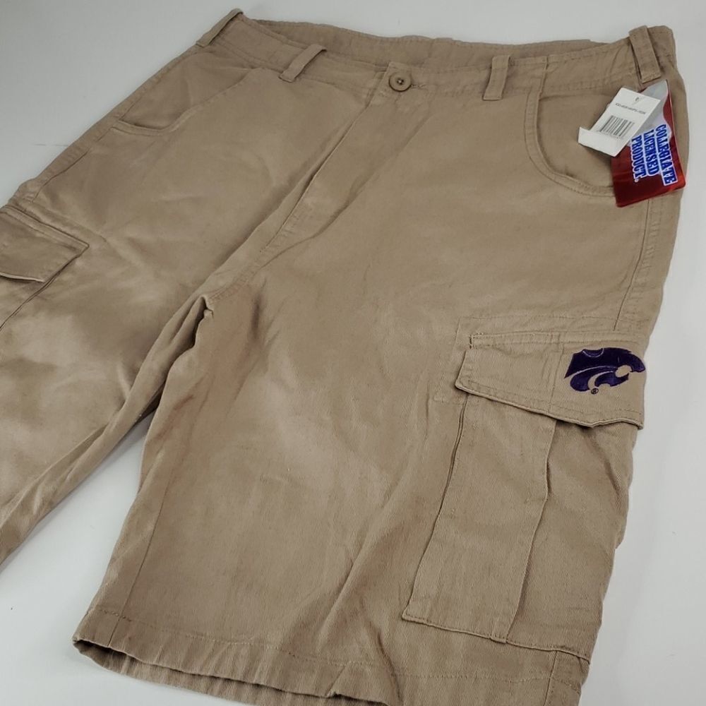 NEW 36 KSTATE Kansas UNIVERSITY WILDCATS CARGO SHORTS XL EXTRA LARGE K STATE NWT